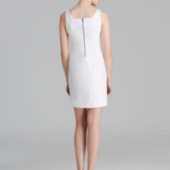 HELMUT LANG WHITE FRAME STRETCH BODYCON DRESS 4 - Picture 4 of 13